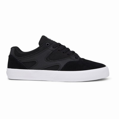 DC Kalis Vulc Men's Black/White Skate Shoes Australia AGH-341